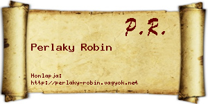 Perlaky Robin névjegykártya